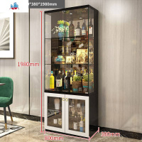 现代钢化玻璃酒柜柜边柜客厅转角拐角柜手办展示柜储物收纳三角柜 泰空仓酒柜家具