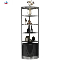 碧桂园轻奢不锈钢酒柜家用客厅转角柜落地三角柜扇形墙角靠墙酒柜 泰空仓酒柜家具