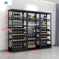 红酒柜子家用酒架酒吧落地酒柜葡萄酒红酒收纳展示架置物架酒杯架 泰空仓酒柜家具