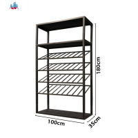 工业风酒架酒柜带吧台置物架酒吧落地摆设隔断红酒架子展示置物架 泰空仓酒柜家具