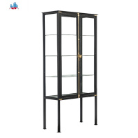 北欧展示柜复古酒柜手办陈列柜艺术品收藏柜透明玻璃柜收纳储物柜 泰空仓酒柜家具