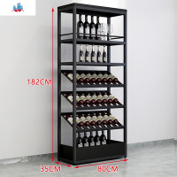 工业风铁艺红酒柜超市白酒架酒庄落地柜收纳展示柜置物架货架酒架 泰空仓酒柜家具