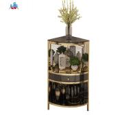 碧桂园不锈钢轻奢转角柜现代简约角柜边角三角柜子酒柜飘窗小角柜 泰空仓酒柜家具