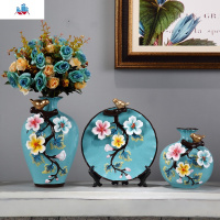 花瓶酒柜器三件套客厅陶瓷家居玄关花插欧式三件博古架博古饰品干 泰空仓酒柜家具