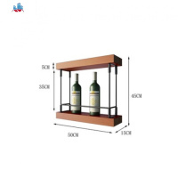 铁艺架酒吧隔断酒架壁挂柱子装饰发光酒架吧台展示架酒架酒柜展示 泰空仓酒柜家具