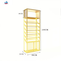 餐厅创意落地式多层酒柜酒庄发光红酒收纳展示架定制陈列葡萄酒架 泰空仓酒柜家具