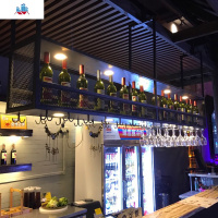 铁艺酒架工业风酒架酒柜壁挂吧台酒架悬挂酒吧餐厅酒杯架吊挂家用 泰空仓酒柜家具