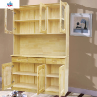 餐边柜实木橱柜简约中式大容量橡木四高酒柜隔断柜多用玄关柜 泰空仓酒柜家具