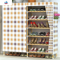 简易新款家用防尘牛津布艺经济型省空间鞋柜宿舍双排鞋架多层实木 泰空仓