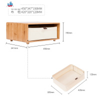 现代简约斗柜卧室收纳边柜竹实木五斗柜客厅储物抽屉柜五斗橱 泰空仓