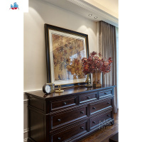 简约美式乡村橡木全实木七斗柜卧室客厅家具斗柜收纳储物柜电视柜 泰空仓