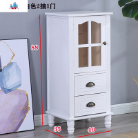 美式实木酒柜家用小型客厅电视柜边柜靠墙简约现代斗柜夹缝收纳柜 泰空仓