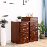 五斗柜实木简约现代斗柜纯实木收纳柜子卧室柜抽屉柜带锁文件柜 泰空仓