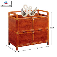 铝合金橱柜简易钢化玻璃碗柜加厚家用厨房茶水柜子中式储物餐边柜 泰空仓