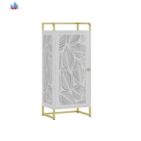 北欧轻奢铁艺柜子储物柜置物架餐边柜客厅边角柜书柜包包收纳柜子 泰空仓