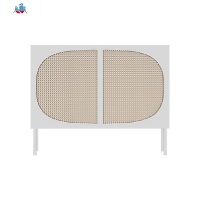 藤编日式储物柜北欧实木餐边柜收纳柜书柜简约现代厨房玻璃碗柜子 泰空仓