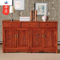 刺猬紫檀红木餐边柜新中式实木玄关柜花梨木储物柜茶水柜酒柜边柜 泰空仓