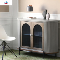 玄关柜轻奢风格简约现代实木客厅装饰柜餐边柜厅装饰柜小酒柜 泰空仓