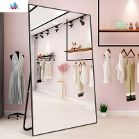 ins服装店穿衣镜子防爆显瘦拉长全身落地镜北欧美颜试衣镜壁挂镜 泰空仓
