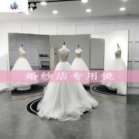 服装店专用试衣镜全身落地镜显瘦穿衣镜婚纱店三面镜网红拍照镜子 泰空仓