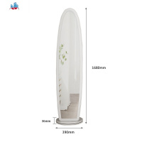 实木旋转镜子全身穿衣镜美式落地镜家用试衣镜简约现代防爆镜子 泰空仓