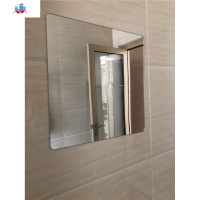 无框不碎塑料有机玻璃镜片贴墙落地穿衣镜学生宿舍卫生间安全圆角 泰空仓试衣镜