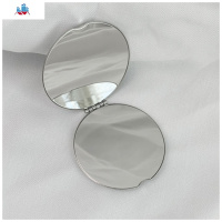 ins双面化妆镜 随身小镜子不锈钢防摔金属镜摔不碎简约款 泰空仓