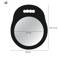 美发手拿后视镜理发店专用大号后背镜子化妆镜高清海绵防摔镜 泰空仓