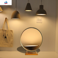 金色ins风台式化妆镜公主少女心卧室圆型梳妆台镜子浴室高清镜子 泰空仓