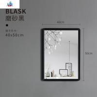 欧式免打孔浴室镜子带置物架卫生间方镜壁挂式洗漱化妆镜震撼低价 泰空仓