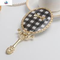 手柄化妆镜女 随身手持镜创意 可折叠便携梳妆镜 送女生小礼品 泰空仓