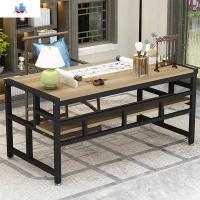 简约现代书法书画桌中式双层培训辅导班绘画课桌毛笔写字台电脑桌 泰空仓