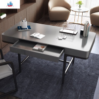 北欧书桌简约现代实木轻奢电脑桌书房桌椅意式极简一体办公写字桌 泰空仓