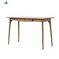 北欧实木书桌家用小户型学生写字台简约日式橡木学习桌ins电脑桌 泰空仓