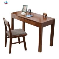 实木书桌台式家用电脑桌小户型卧室成人办公桌简约学生卧室写字桌 泰空仓