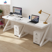 现代简约经济型电脑台式桌家用简易书桌一体双人办公桌学生写字桌 泰空仓电脑桌