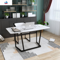 北欧大理石电脑台式桌现代书桌轻奢创意办公桌铁艺主播专用直播桌 泰空仓电脑桌