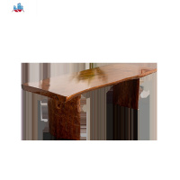 原木整板大板桌喝茶桌椅组合茶几长桌办公开会洽谈桌大班台会议桌 泰空仓办公桌