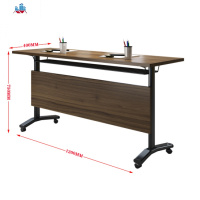 辅导班课桌椅折叠培训桌椅组合拼接会议办公桌简约现代移动长条桌 泰空仓