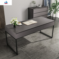 北欧办公桌写字台电脑桌书桌简约现代家用意式轻奢极简书房家具 泰空仓