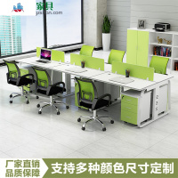 简约现代职员办公桌2/4/6/8/10人位员工电脑桌六人位组合桌椅广州 泰空仓