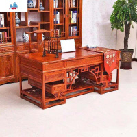 中式实木办公桌仿古榆木书桌写字台明清书画书法桌中医馆诊桌特惠 泰空仓