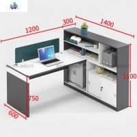 电脑台式桌椅合一套简约售楼处洽谈组合办公室办工办公桌椅耐用 泰空仓电脑桌
