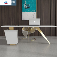 办公书桌北欧实木老板桌后现代创意设计办公桌轻奢家用写字工作台 泰空仓