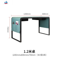意式轻奢马鞍皮书桌 现代简约实木办公桌极简书房家具组合 泰空仓
