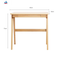 全实木书桌北欧纯实木电脑桌子榉木1米1.2米带抽屉80cm日式学习桌 泰空仓
