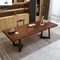 美式实木大板书桌办公电脑桌字桌椅工作台会议桌老板桌餐饮厅桌椅 泰空仓