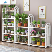 多肉绿萝花架子铁艺花架多层客厅实木花架阳台欧式室内花架置物架 泰空仓花架/花几