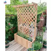 定做防腐碳化木质隔断花盆庭院户外实木阳台多层爬藤花架 泰空仓花架/花几