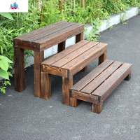 实木台阶脚踏阶梯踏步碳化防腐花几花器浴室踩脚阳台踏板肉肉花架 泰空仓花架/花几